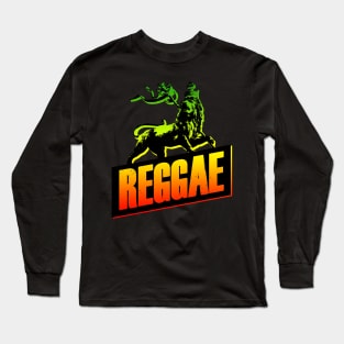 Reggae Lion Gradient Long Sleeve T-Shirt